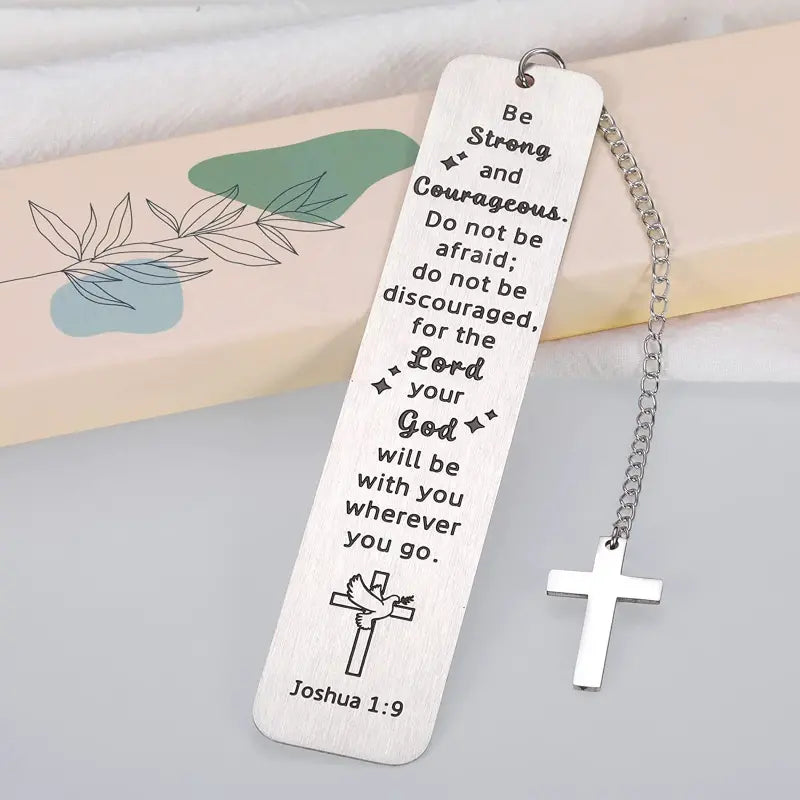 Bookmark Cross Pendant Faith Lover Book Lover Stainless Steel Bookmark Gift