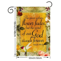 Thumbnail for Inspire Your Garden with Bible Verse Garden Flag - 12x18 Inch Christian Quotes Double-Sided Decorative Flag
