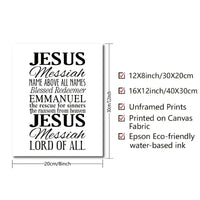 Thumbnail for 1pc Christian Jesus Canvas Art Print Painting, Black And White Wall Art Painting For Home Wall Decor, No Frame
