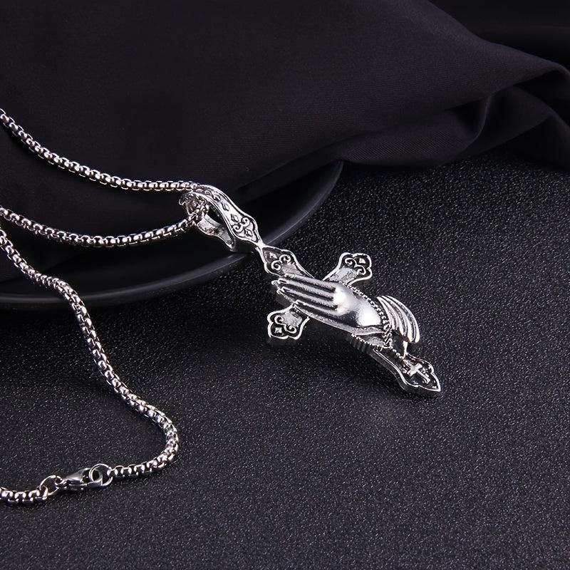 Make a Statement with This Unique Buddha Cross Pendant Necklace!