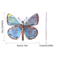 Thumbnail for Creative Cross Butterfly Car Pendant Car Rearview Mirror Decorations Christian Religion Blue Butterfly Hanging Ornament Keychain Pendant