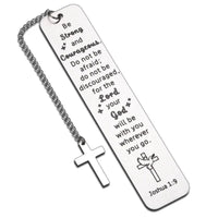 Thumbnail for Bookmark Cross Pendant Faith Lover Book Lover Stainless Steel Bookmark Gift