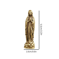 Thumbnail for 1pc, Vintage Brass Virgin Mary Statue Ornament, Ancient Copper Color Crafts Ornaments, Room Decor, Home Decor, Scene Decor, Desktop Decor, Key Ring Pendant