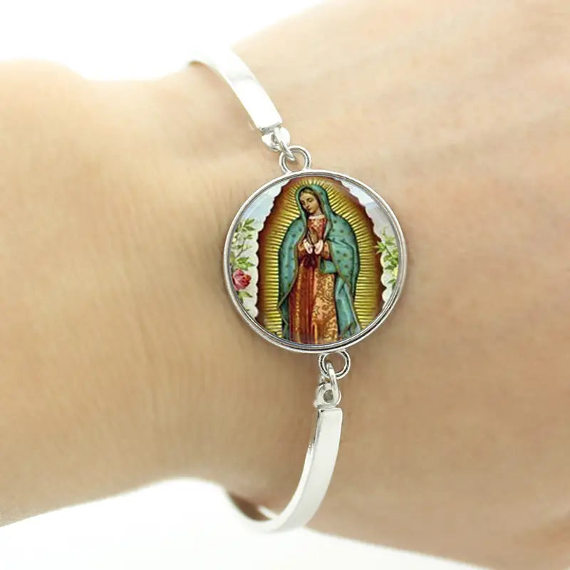Beautiful Lady of Guadalupe Bracelet - A Religious Catholic Symbol of Virgin Mother Mary