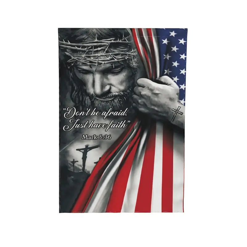 Show Your Faith with a Beautiful Christian Jesus Flag - Perfect for Indoor and Outdoor Decoration!