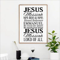 Thumbnail for 1pc Christian Jesus Canvas Art Print Painting, Black And White Wall Art Painting For Home Wall Decor, No Frame