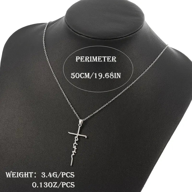 Gorgeous Stainless Steel Christian Cross Necklace - The Perfect Symbol of Faith and Prayer