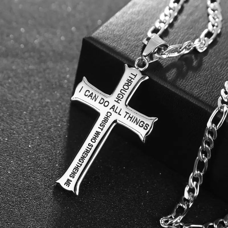 "I Can Do All Things Through Christ" Cross Christian Necklace