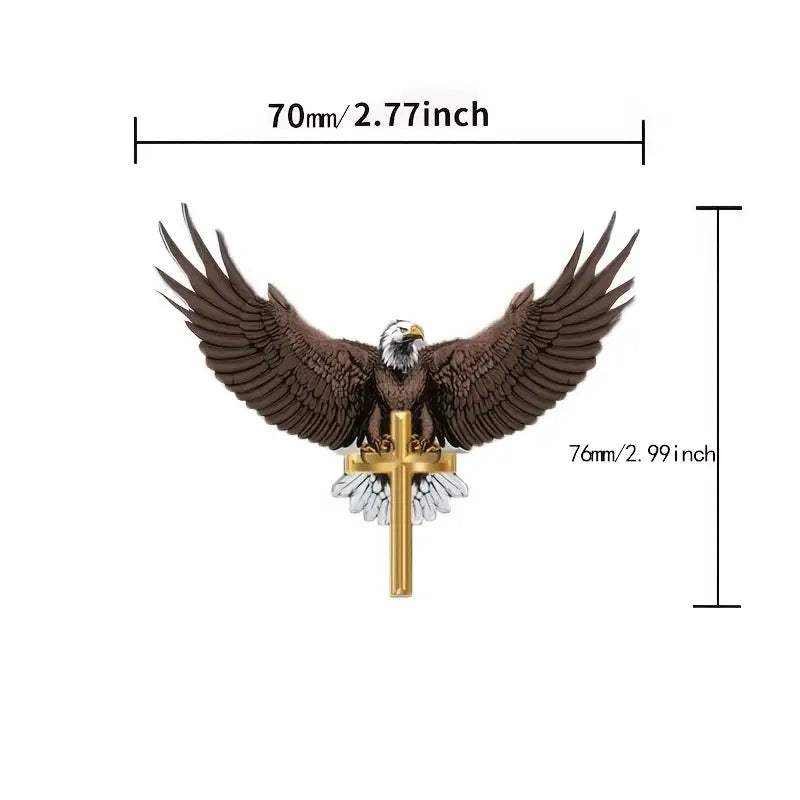 1pc Eagle Jesus Cross Car Pendant - A Beautiful Car Rearview Mirror Ornament for Christmas Decoration and Gift Giving